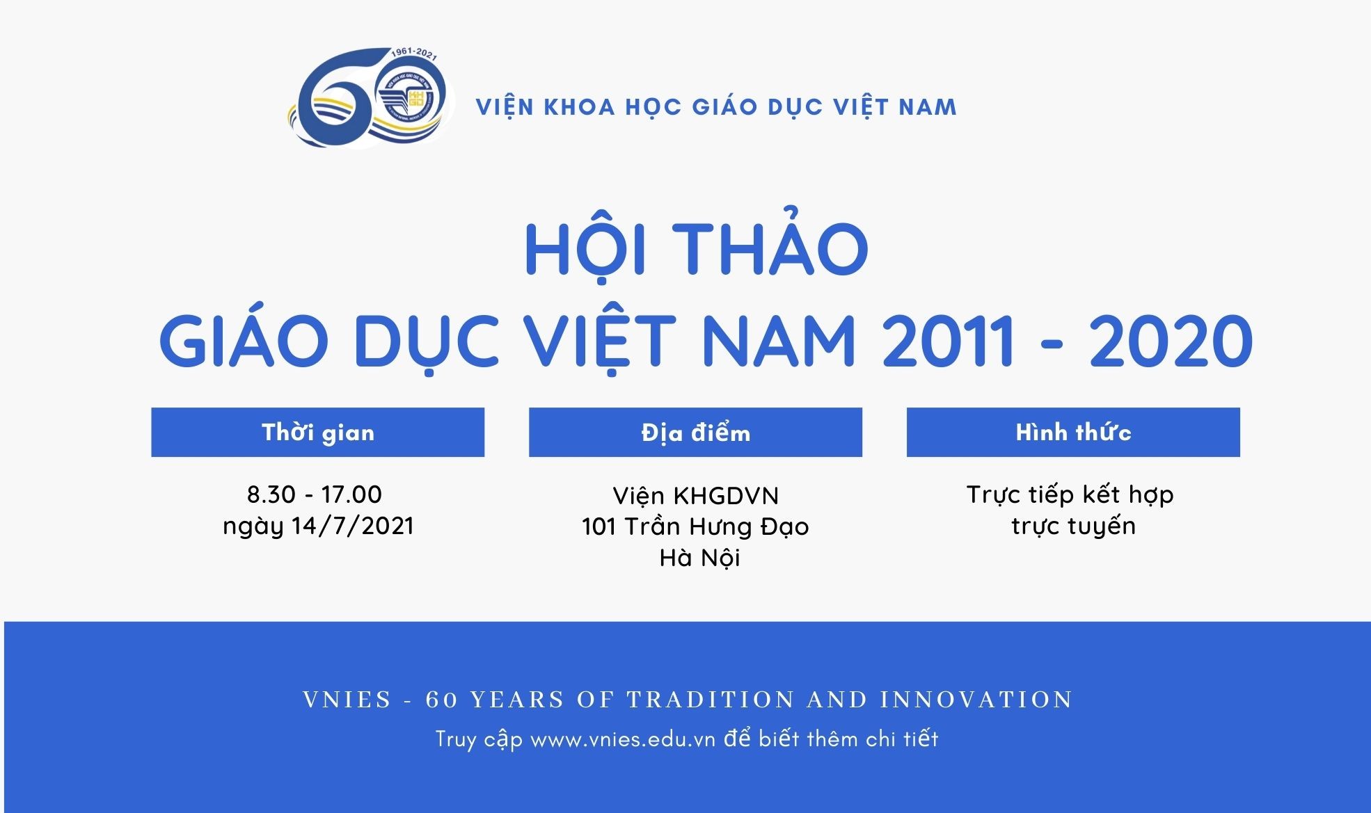 Thông báo Hội thảo Giáo dục Việt Nam 2011 - 2020